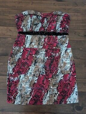 Snakeskin Bodycon Cocktail Dress